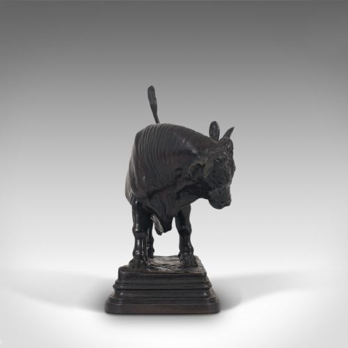 fig 4. Antique Bull Figure, Austrian, Bronze, Study, Statue, 19th Century, Circa 1900