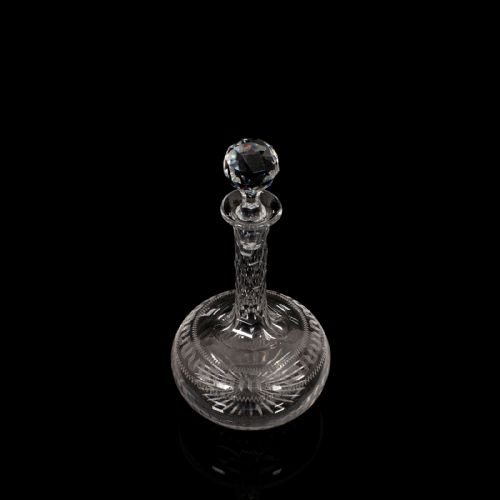 fig 4. Pair Of, Antique Decanters, English, Glass, Spirit Vessel, Victorian, Circa 1900