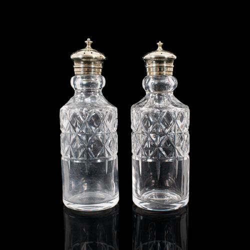 fig 6. Antique Condiment Serving Set, English, Silver Plate, Table, Ashbury, Edwardian