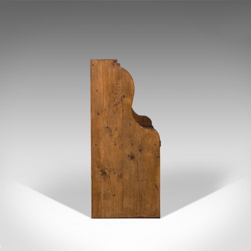 fig 3. Antique Two Seat Settle, English, Oak, Pine, Ecclesiastic, Pew, Bench, Victorian