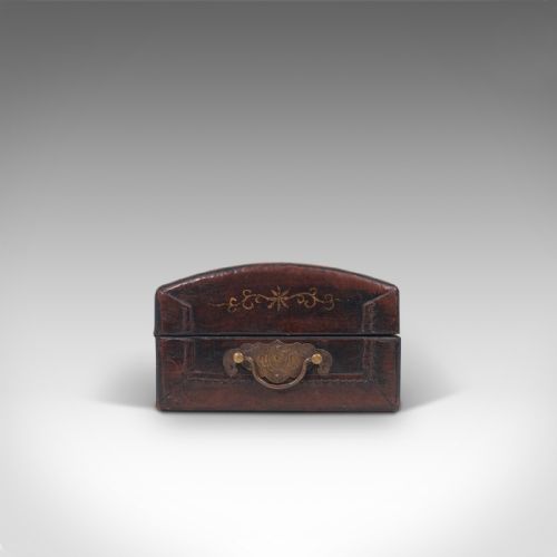 fig 3. Antique Jewellery Box, Japanese, Leather, Meiji Period, Circa 1900