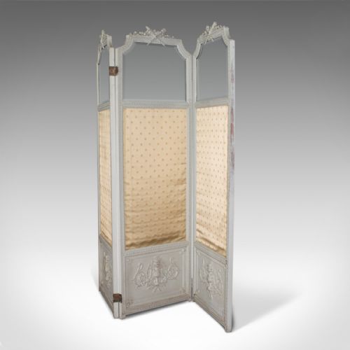 fig 2. Antique Dressing Screen, Italian, Mahogany, Privacy, Room Divider, Victorian