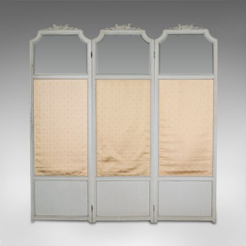 fig 4. Antique Dressing Screen, Italian, Mahogany, Privacy, Room Divider, Victorian