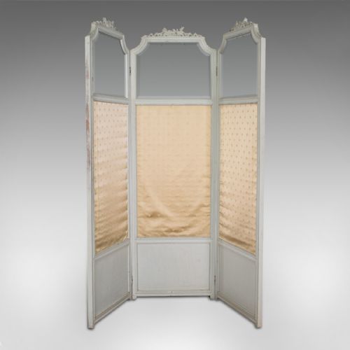 fig 5. Antique Dressing Screen, Italian, Mahogany, Privacy, Room Divider, Victorian