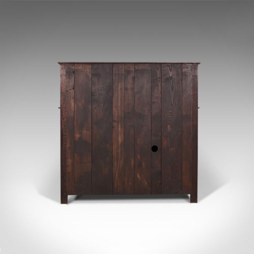 fig 6. Antique Court Cabinet, English, Oak, Jacobean Revival, 1890