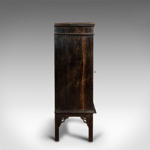 fig 2. Vintage Ship's Cabinet, Rare, Asian, Coromandel, Decorative Maritime Cupboard