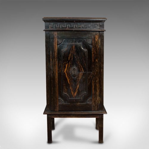 fig 3. Vintage Ship's Cabinet, Rare, Asian, Coromandel, Decorative Maritime Cupboard