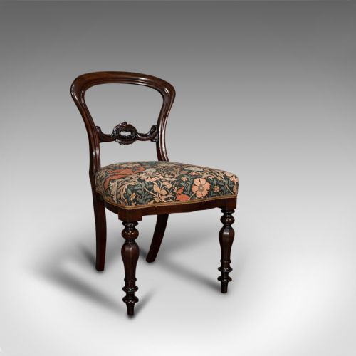 fig 5. Pair Of, Antique Buckle Back Chairs, English, Walnut, Dining, Side, Victorian
