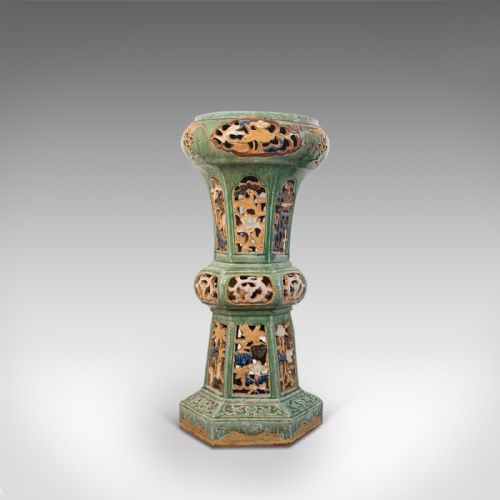 fig 1. Antique Plant Stand, English, Ceramic, Decorative, Hall, Jardiniere, Victorian