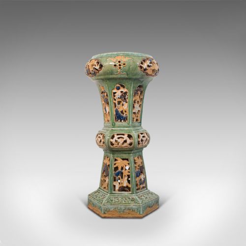 fig 3. Antique Plant Stand, English, Ceramic, Decorative, Hall, Jardiniere, Victorian