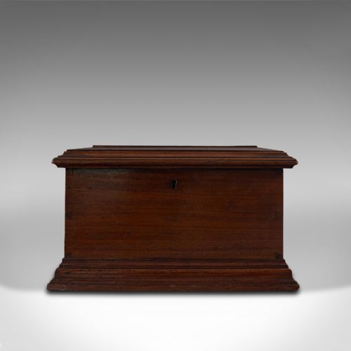 fig 2. Small Antique Document Box, English, Walnut, Desk, Pen, Sarcophagus, Victorian