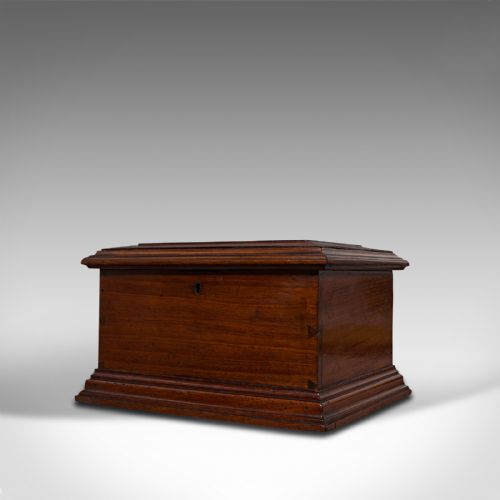 fig 3. Small Antique Document Box, English, Walnut, Desk, Pen, Sarcophagus, Victorian