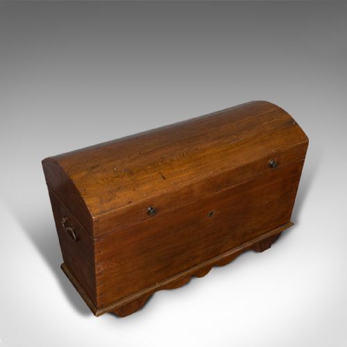 LARGE ANTIQUE SHIPPING CHEST ENGLISH OAK CARRIAGE TRUNK GEORGIAN CIRCA 1800 - ADDITIONAL PHOTO 6