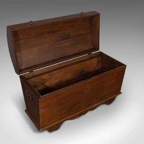 LARGE ANTIQUE SHIPPING CHEST ENGLISH OAK CARRIAGE TRUNK GEORGIAN CIRCA 1800 - ADDITIONAL PHOTO 7