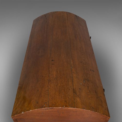 LARGE ANTIQUE SHIPPING CHEST ENGLISH OAK CARRIAGE TRUNK GEORGIAN CIRCA 1800 - ADDITIONAL PHOTO 8