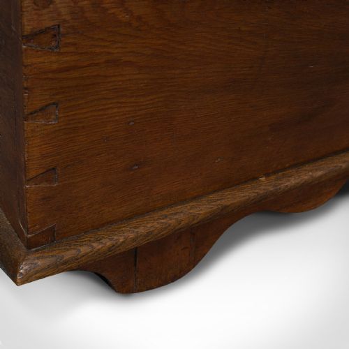 LARGE ANTIQUE SHIPPING CHEST ENGLISH OAK CARRIAGE TRUNK GEORGIAN CIRCA 1800 - ADDITIONAL PHOTO 11