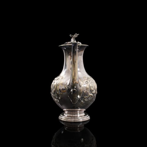 fig 4. Antique Decorative Tea Urn, English, Silver Plate, Teapot, Edwardian, Circa 1910