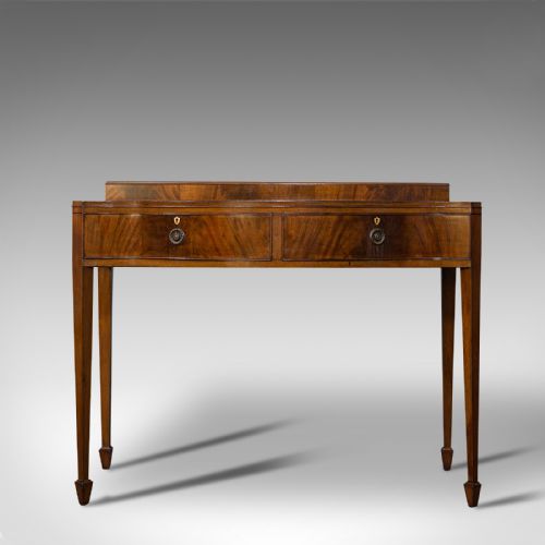ANTIQUE SIDE TABLE ENGLISH MAHOGANY BUFFET SERVER HAMPTONS EDWARDIAN 1910 - ADDITIONAL PHOTO 1