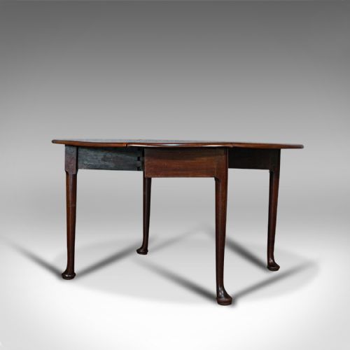 fig 2. Antique Drop Leaf Table, English, Mahogany, Dining, Seats 4, Georgian, C.1750