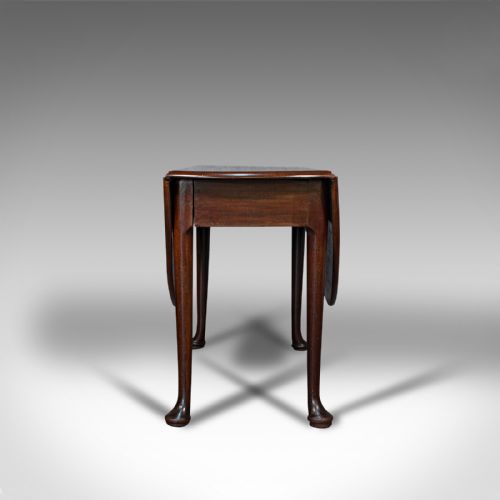fig 3. Antique Drop Leaf Table, English, Mahogany, Dining, Seats 4, Georgian, C.1750
