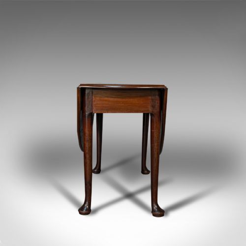 fig 4. Antique Drop Leaf Table, English, Mahogany, Dining, Seats 4, Georgian, C.1750