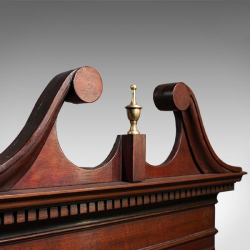 fig 5. Rare, Tall Antique Corner Cabinet, Mahogany, Cupboard, Georgian Revival, C.1880
