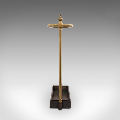 fig 2. Antique Stick Stand, French, Brass, Hall, Cane, Umbrella Rack, Victorian, C.1850