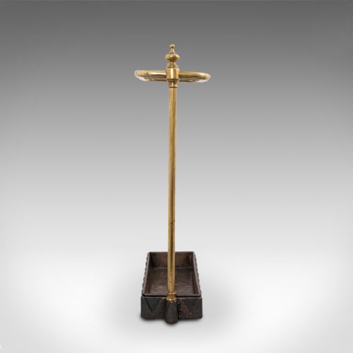 fig 3. Antique Stick Stand, French, Brass, Hall, Cane, Umbrella Rack, Victorian, C.1850