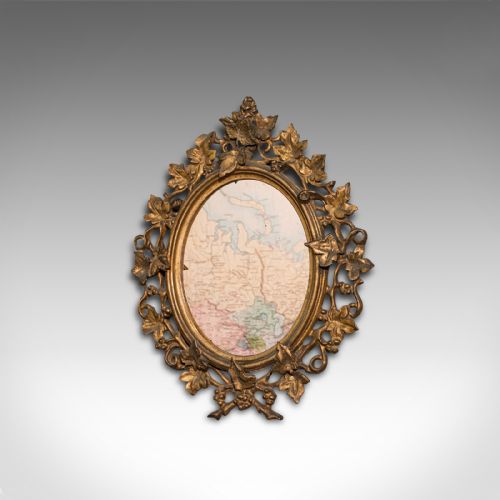 fig 2. Antique Festive Mirror, English, Giltwood, Glass, Winter, Victorian, Circa 1860