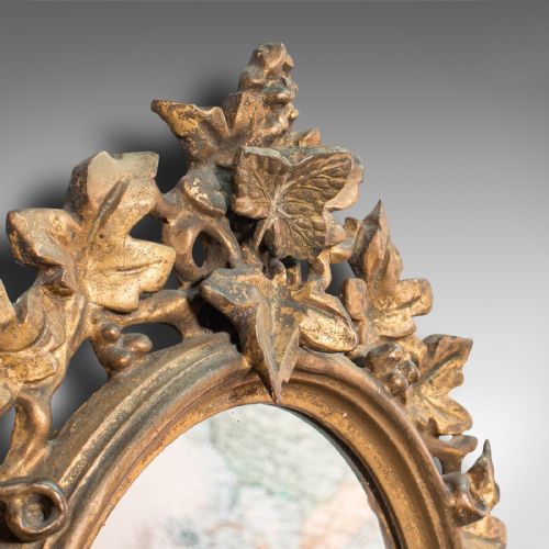 fig 4. Antique Festive Mirror, English, Giltwood, Glass, Winter, Victorian, Circa 1860