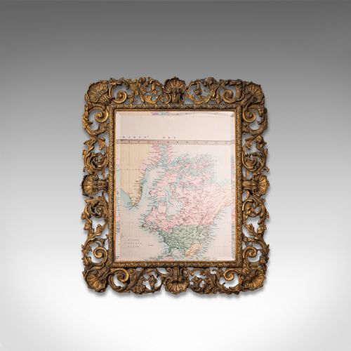 fig 1. Ornate Antique Mirror, French, Giltwood, Hall, Overmantel, Edwardian, Circa 1910