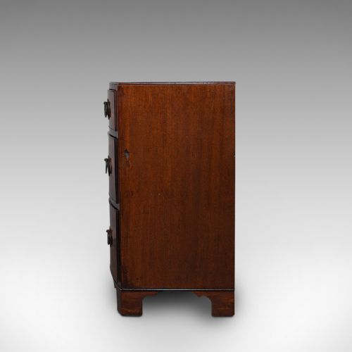 fig 3. Compact Antique Chest of Drawers, English, Mahogany, Bedside Stand, Georgian