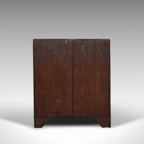 fig 5. Compact Antique Chest of Drawers, English, Mahogany, Bedside Stand, Georgian