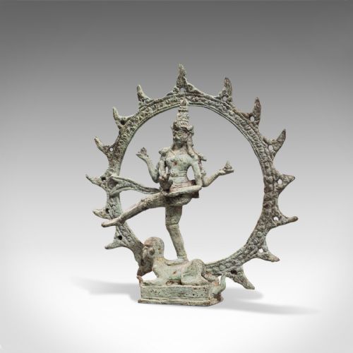 fig 2. Antique Shiva Nataraja Figure, Indian, Chola Bronze, Mystic Statue, 17th Century