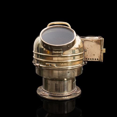 fig 1. Vintage Ship's Binnacle Compass, English, Brass, Maritime, Navigation Aid, 1920