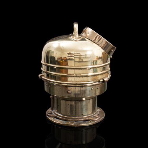 fig 2. Vintage Ship's Binnacle Compass, English, Brass, Maritime, Navigation Aid, 1920