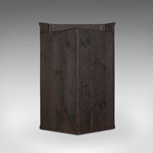 fig 4. Antique Corner Cabinet, English, Oak, Flame Mahogany, Cupboard, Georgian, C.1800