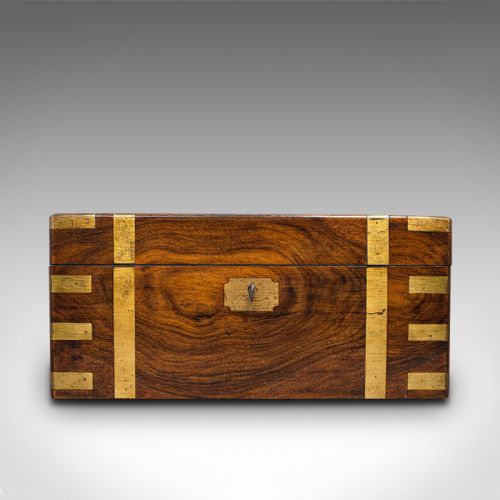 fig 2. Antique Writing Slope, English, Mahogany, Brass, Correspondence Box, Victorian