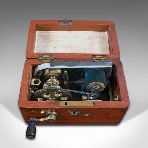 fig 2. Small Antique Electric Therapy Machine, English, Scientific, Medical, Victorian