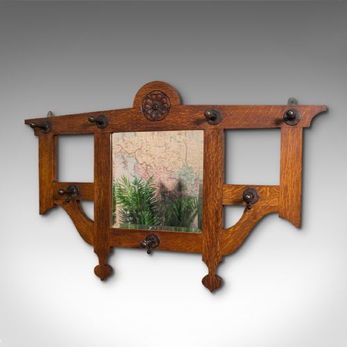 fig 3. Antique Hall Mirror, Scottish, Valet, After Mackintosh, Arts & Crafts, Victorian
