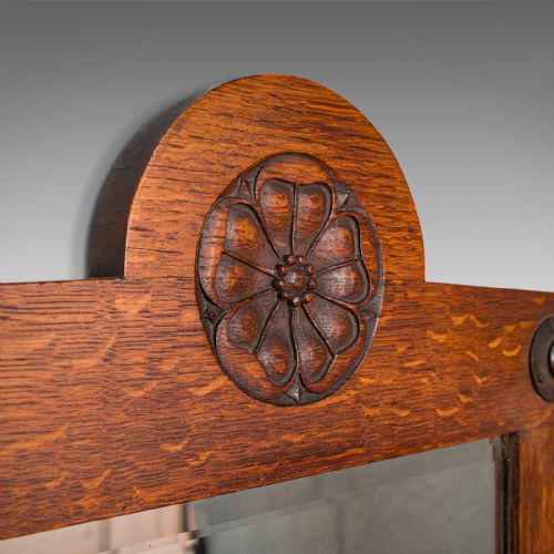 fig 4. Antique Hall Mirror, Scottish, Valet, After Mackintosh, Arts & Crafts, Victorian