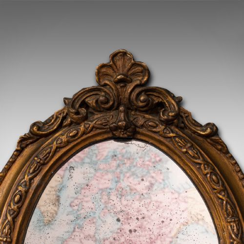 fig 4. Pair of Antique Girandole Mirrors, English, Giltwood, Ovall, Wall, Regency, 1820