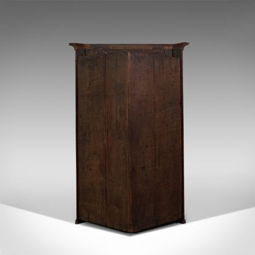 fig 5. Superb Antique Corner Cabinet, English, Oak, Mahogany, Inlay, Cupboard, Georgian