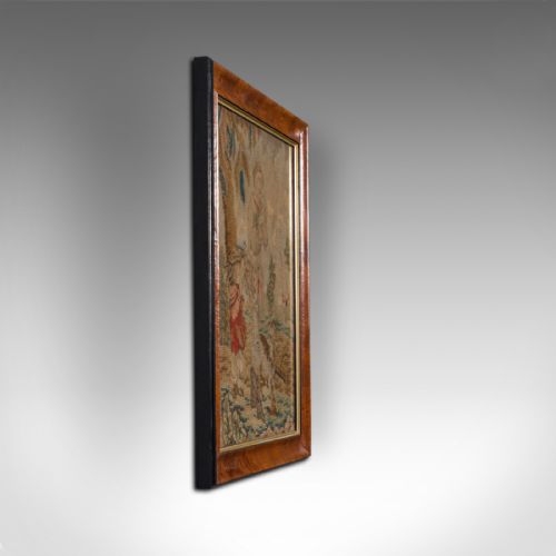 fig 3. Antique Tapestry Panel, English, Needlepoint, Burr Walnut, Decorative, C.1800