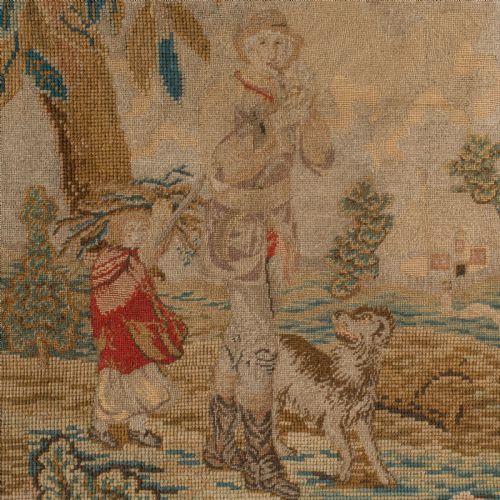fig 4. Antique Tapestry Panel, English, Needlepoint, Burr Walnut, Decorative, C.1800