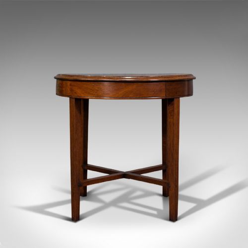 fig 1. Antique Circular Coffee Table, English, Oak, Lamp, Side, Victorian, Circa 1880