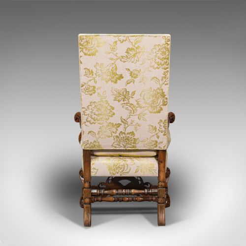 fig 4. Pair Of Antique Drawing Room Elbow Chairs, English, Walnut, Armchair, Georgian