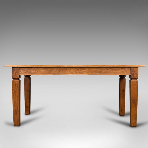 fig 4. Large Antique Farmhouse Table, English, Oak, 4-6 Seat, Dining, Edwardian, C.1910