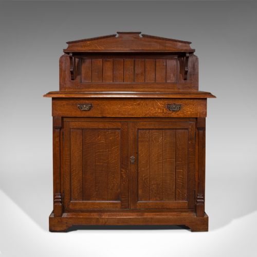 fig 1. Superb Antique Chiffonier, Scottish, Oak, Sideboard, Cabinet, Victorian, C.1860
