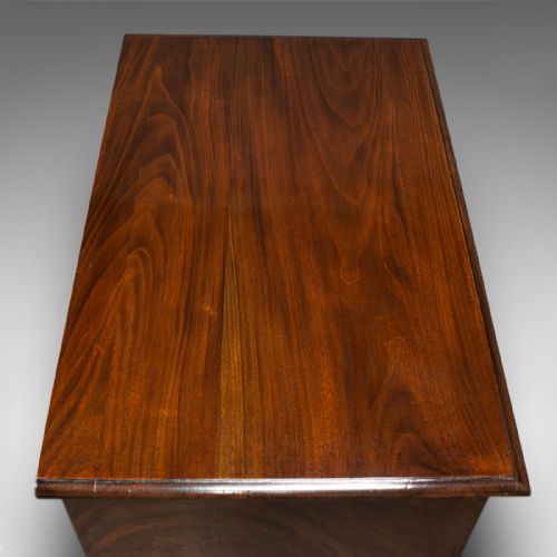 fig 5. Antique Dwarf Chest on Stand, English, Flame Mahogany, Victorian, Circa 1900
